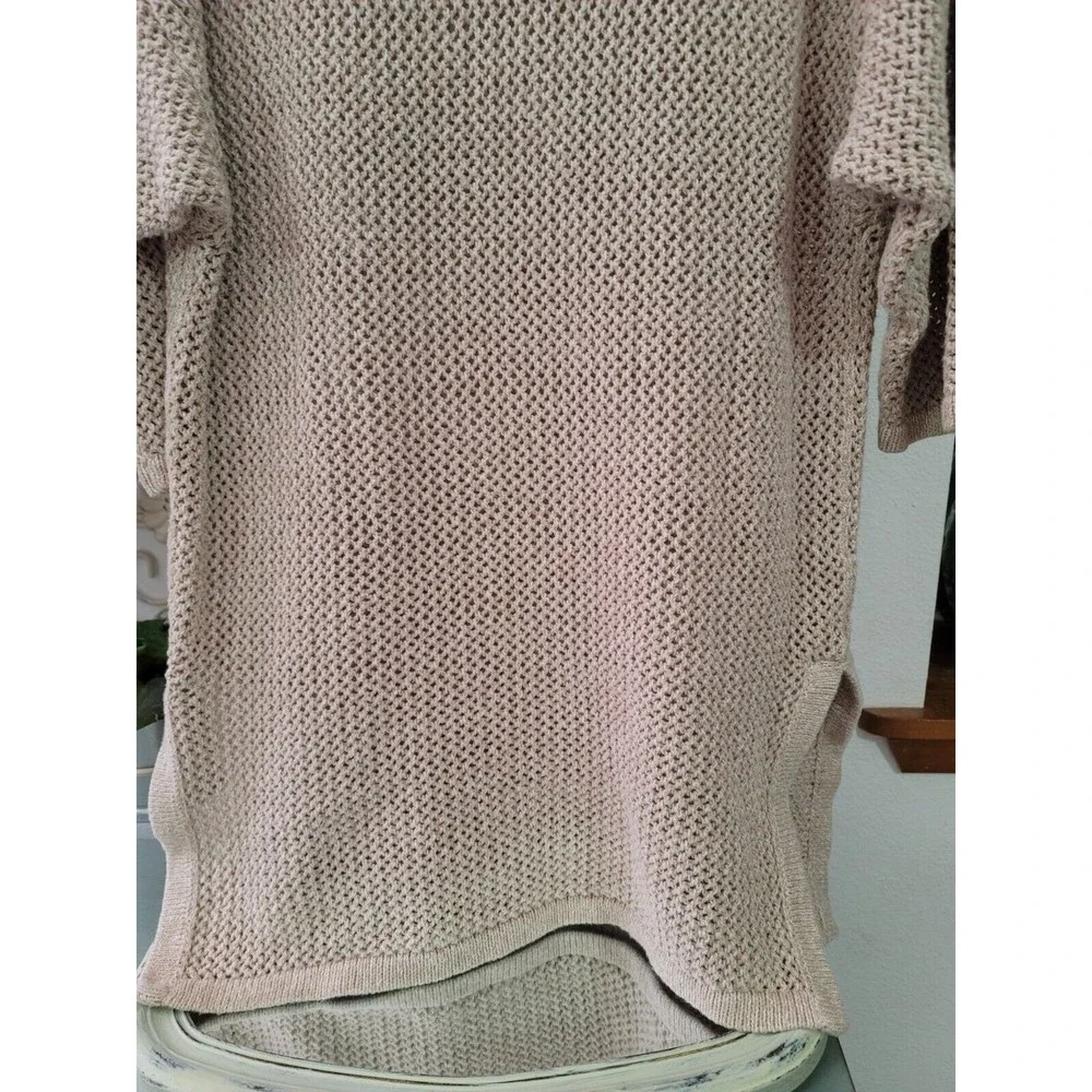Vintage Studio C Oversized Open Knit Cotton Sweater Size M Beachy - Picture 7 of 10